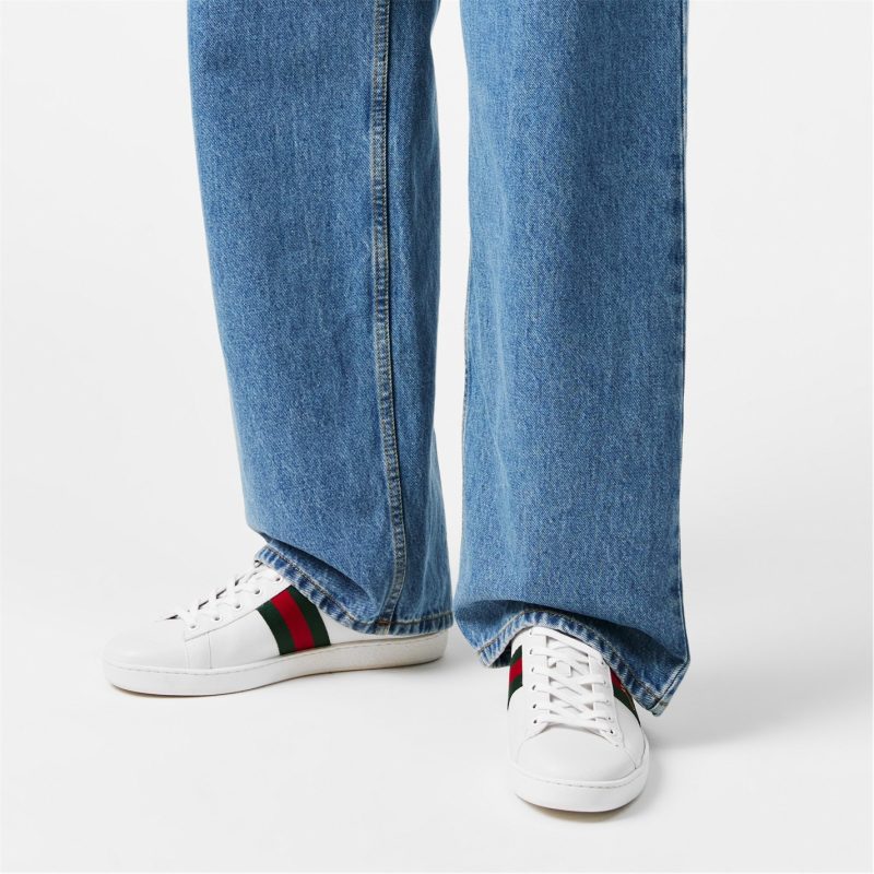 Women's Ace Bee Leather Low-Top Trainers - Image 3