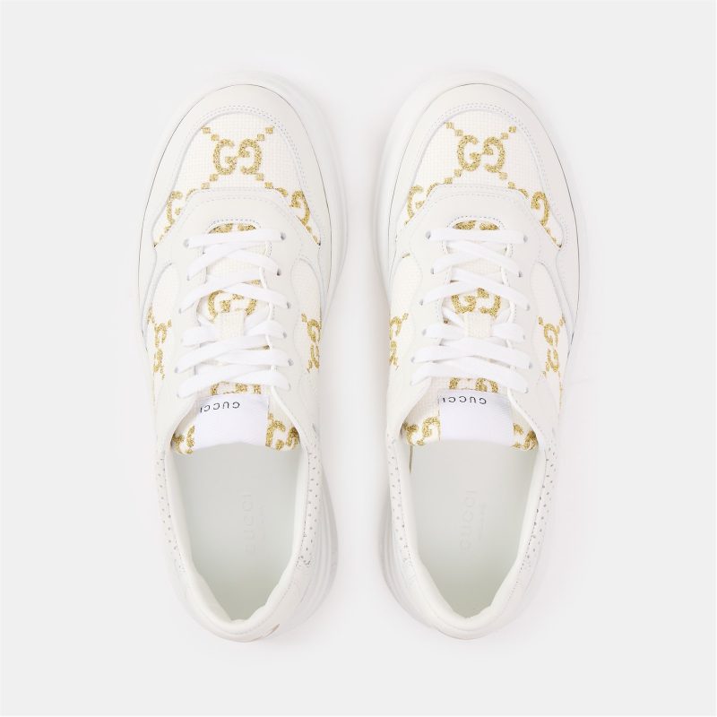 Women's GG Leather Trainers - Image 6