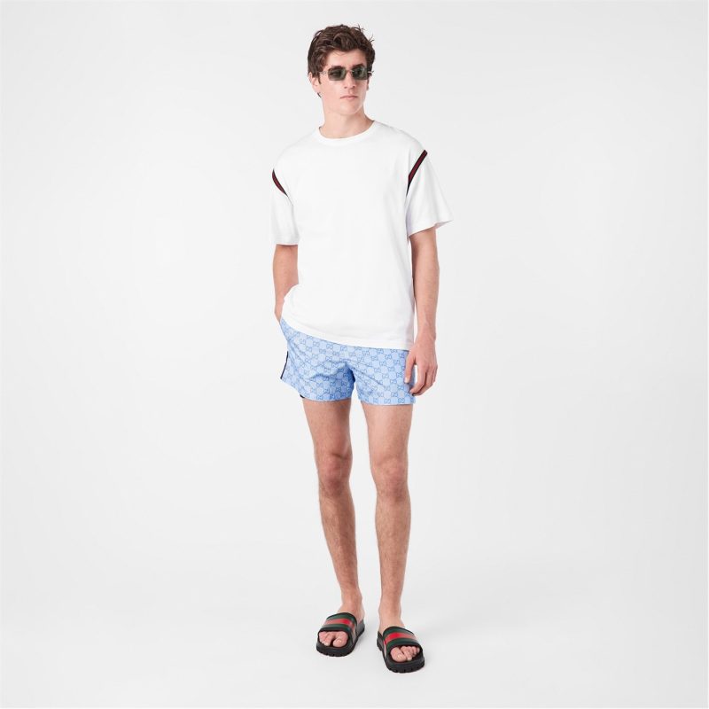GG Supreme Web Stripe Swim Shorts - Image 13