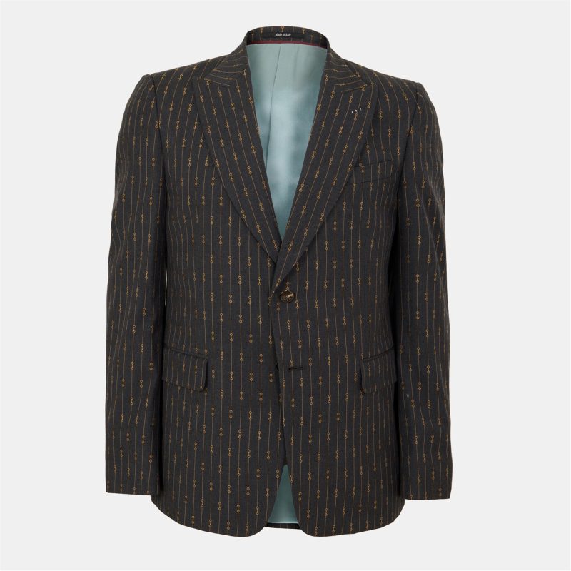 Horsebit Striped Formal Suit