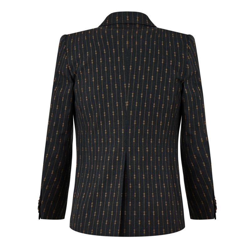 Horsebit Striped Formal Suit - Image 11