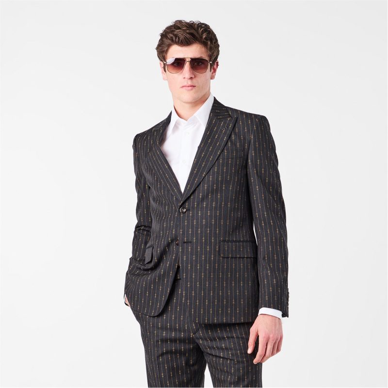 Horsebit Striped Formal Suit - Image 3