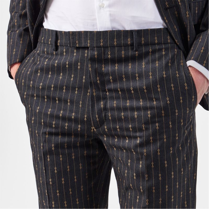 Horsebit Striped Formal Suit - Image 5