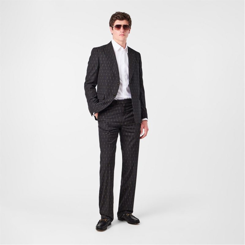 Horsebit Striped Formal Suit - Image 6