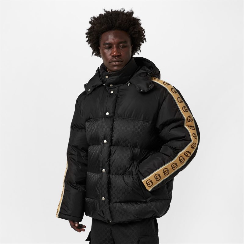 GG Jacquard Nylon Padded Coat - Image 3