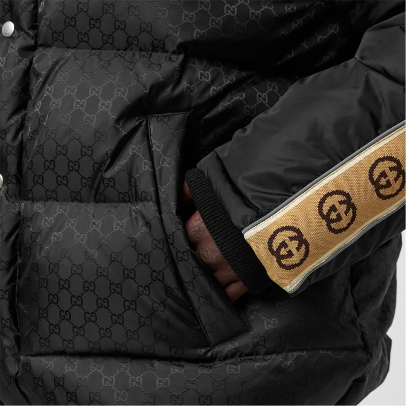 GG Jacquard Nylon Padded Coat - Image 5
