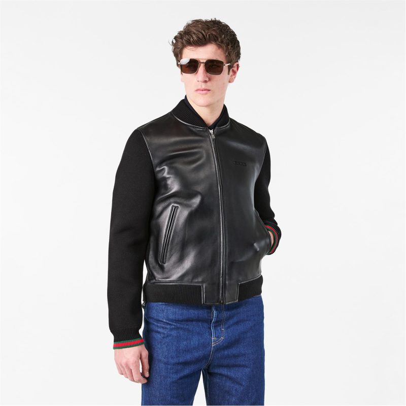 Leather Knit Jacket - Image 3
