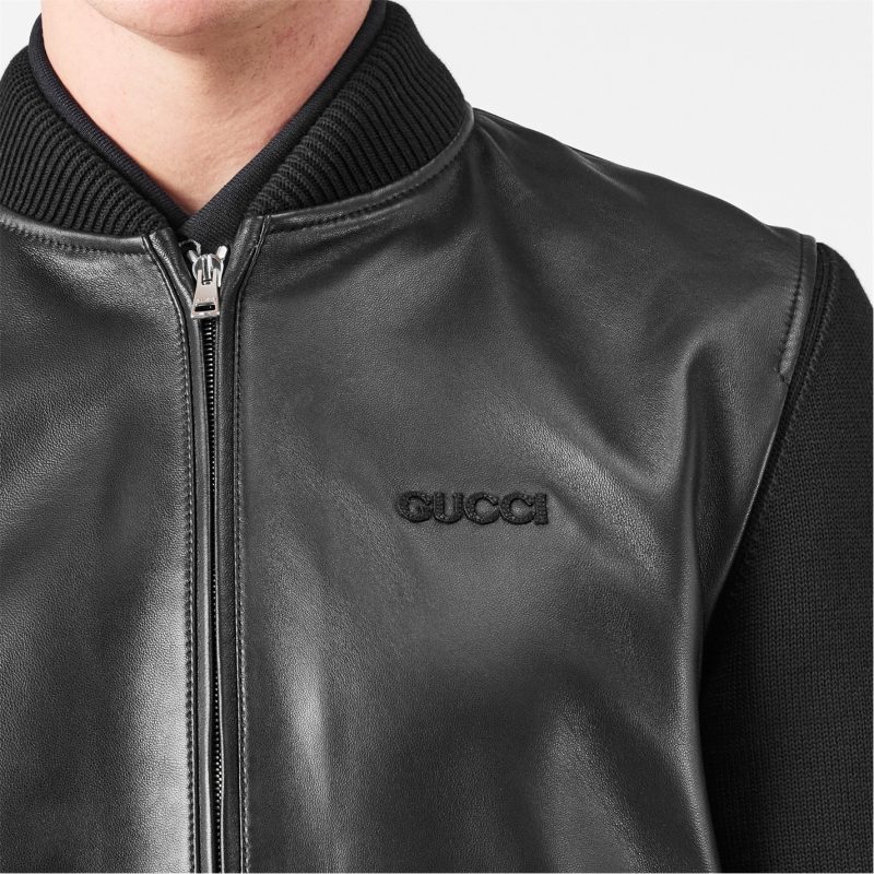 Leather Knit Jacket - Image 5