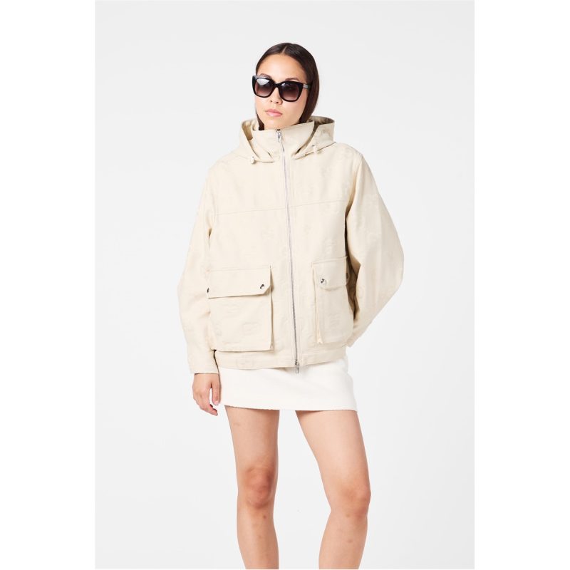 Women's Jumbo GG Canvas Cotton Puffer Jacket - Image 3