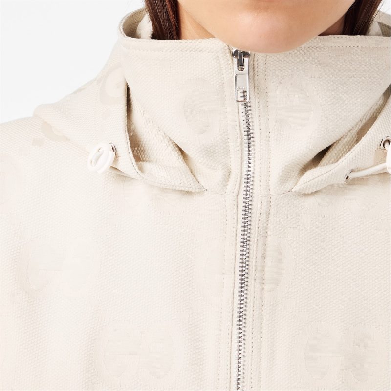 Women's Jumbo GG Canvas Cotton Puffer Jacket - Image 5
