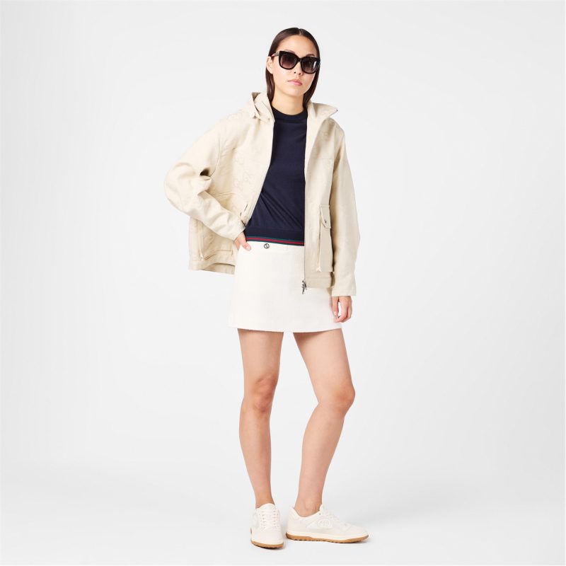 Women's Jumbo GG Canvas Cotton Puffer Jacket - Image 6