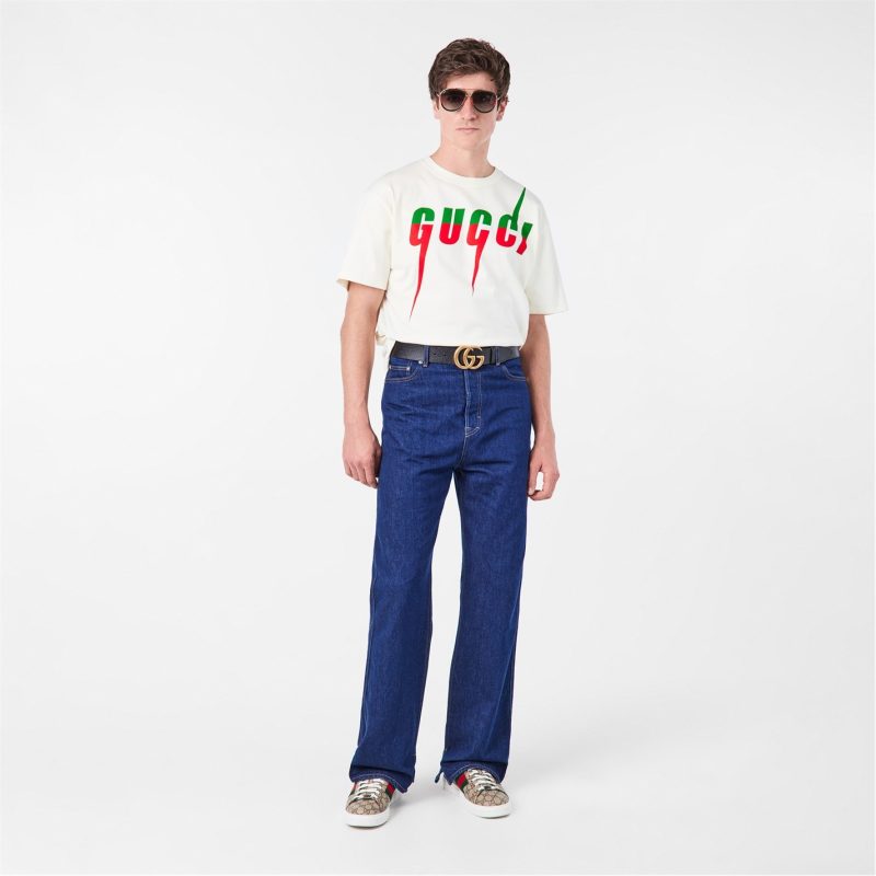 Men's Striped Aviator Metal Sunglasses - Image 7