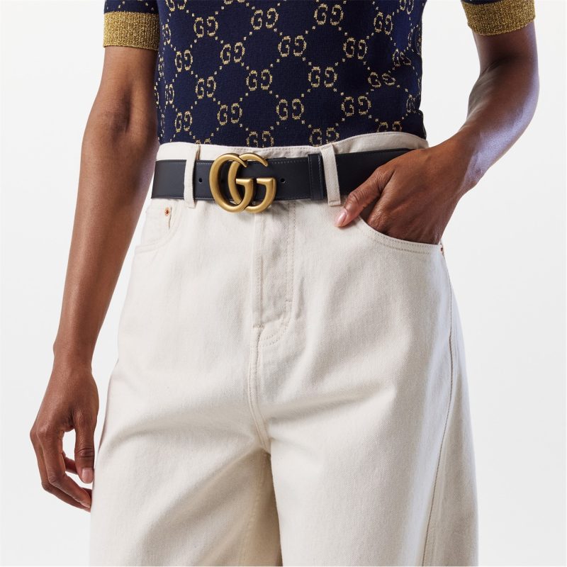Women's Plain Leather Marmont Belt - Image 3