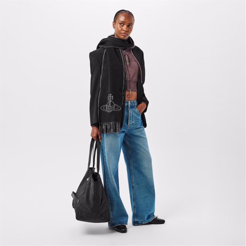 Logo-Embroidered Wool Scarf £110 - Image 2