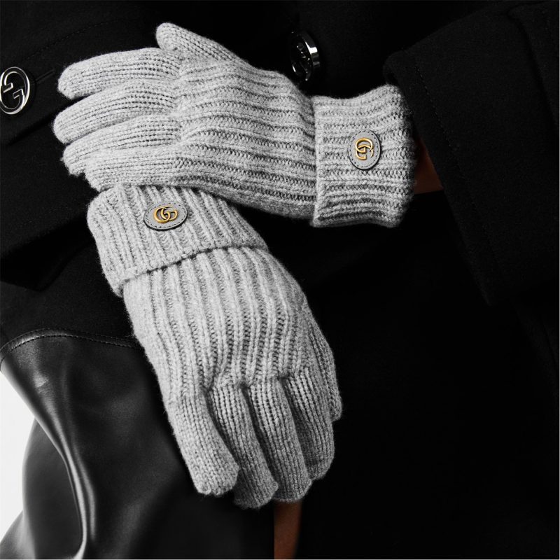 Double G Wool Cashmere Gloves - Image 2